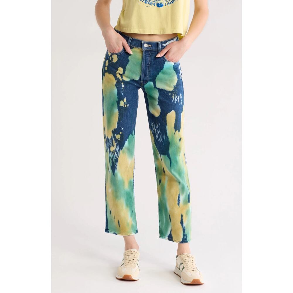New Mother The Thrasher Flood Jeans in Lava Lamp Women's Size 26